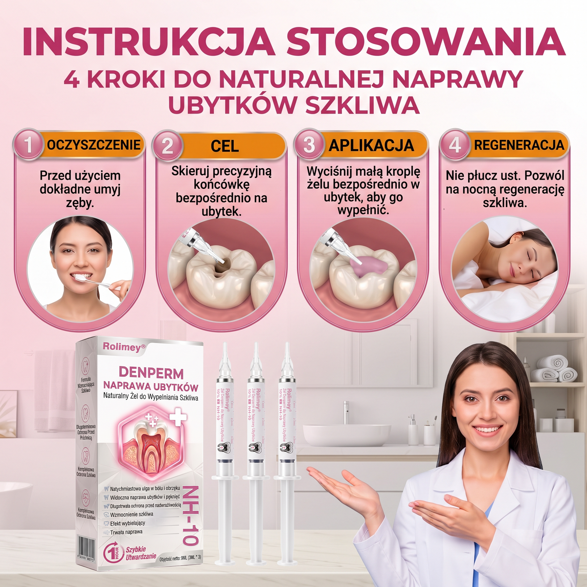 Rolimey® DenPerm – Naravni gel za zapolnitev skleninskih defektov pri kariesu🐸