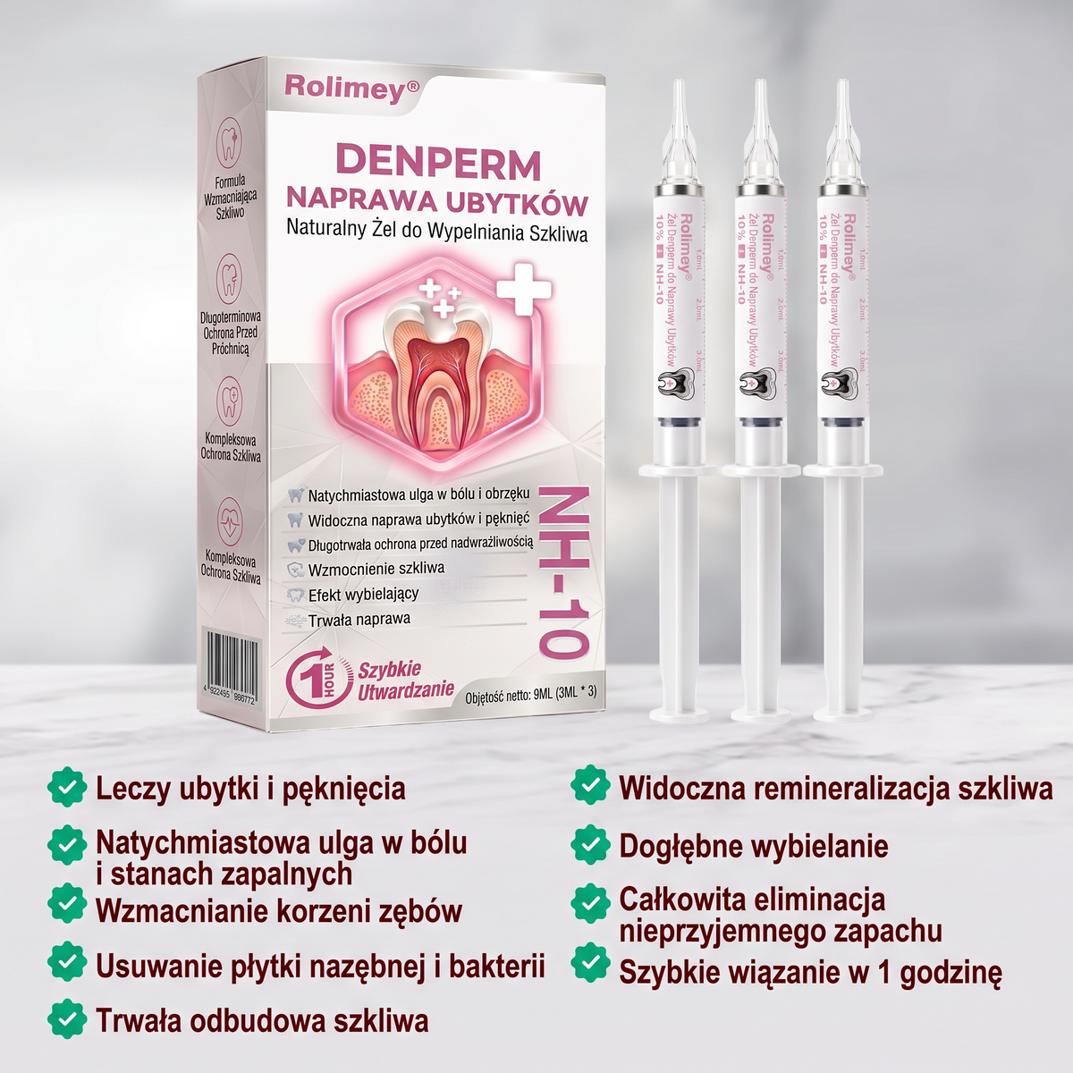 Rolimey® DenPerm – Naravni gel za zapolnitev skleninskih defektov pri kariesu🐸