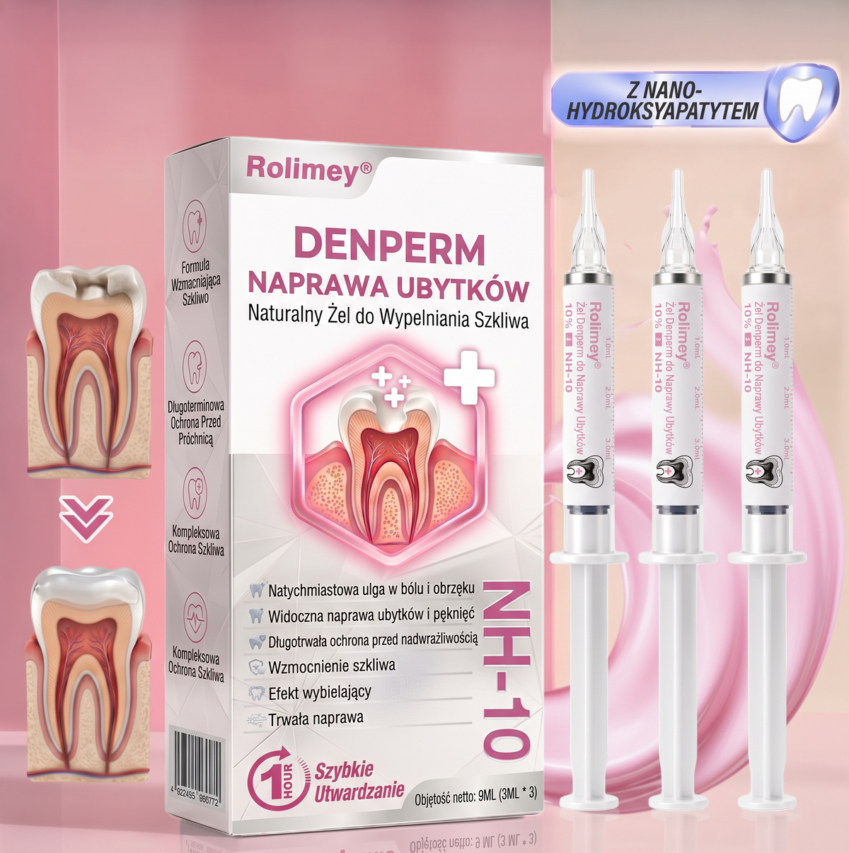 Rolimey® DenPerm – Naravni gel za zapolnitev skleninskih defektov pri kariesu🐸